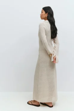 Crochet collar dress