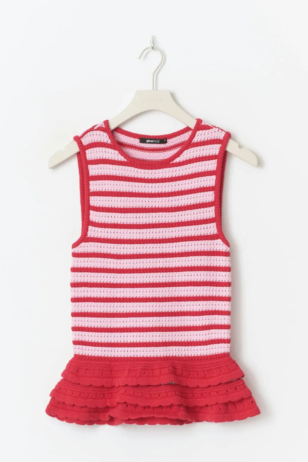 Crochet knitted peplum top