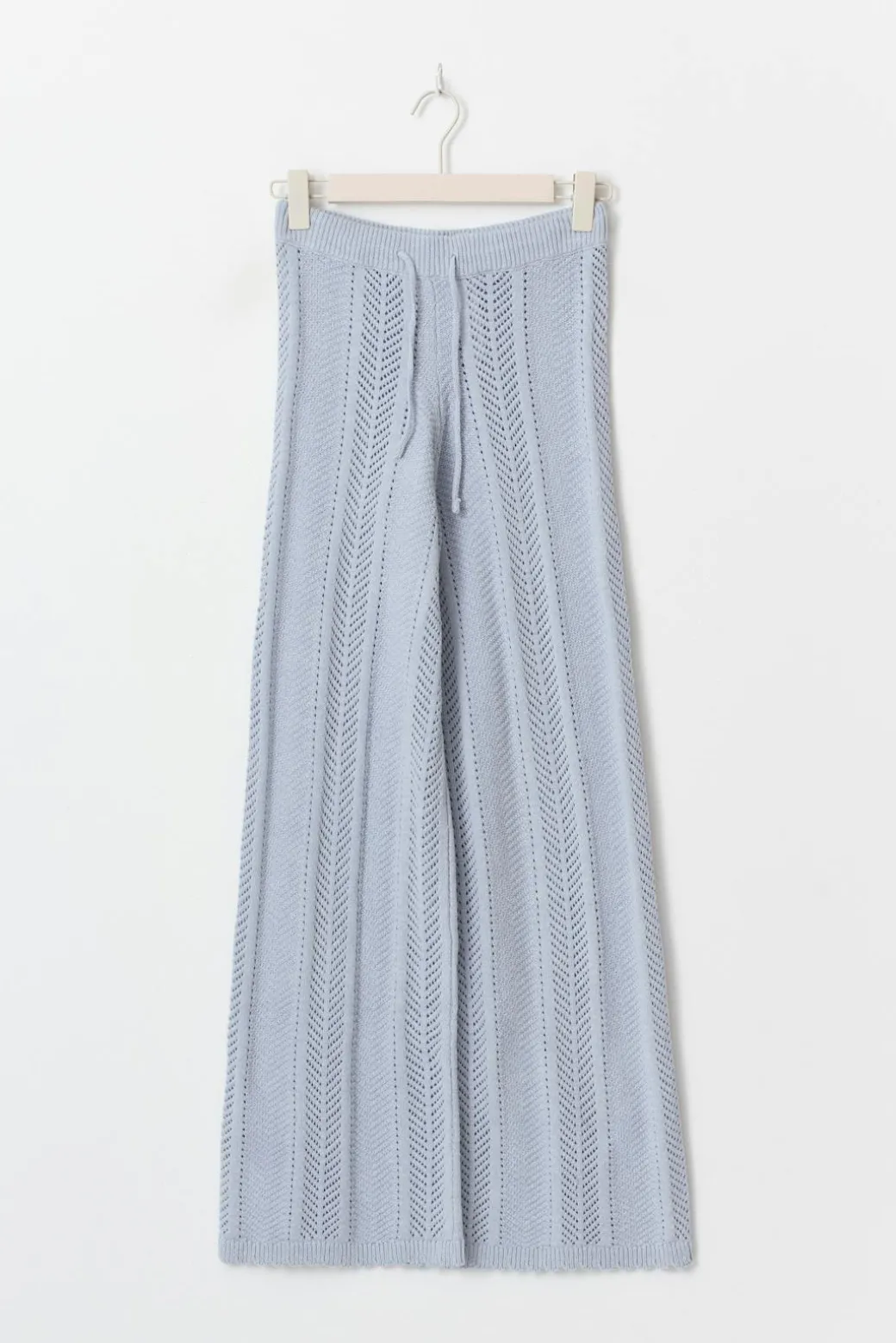 Crochet stripe trousers