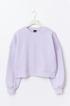 Crop crewneck sweater