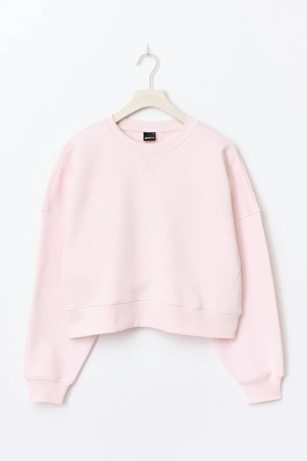 Crop crewneck sweater