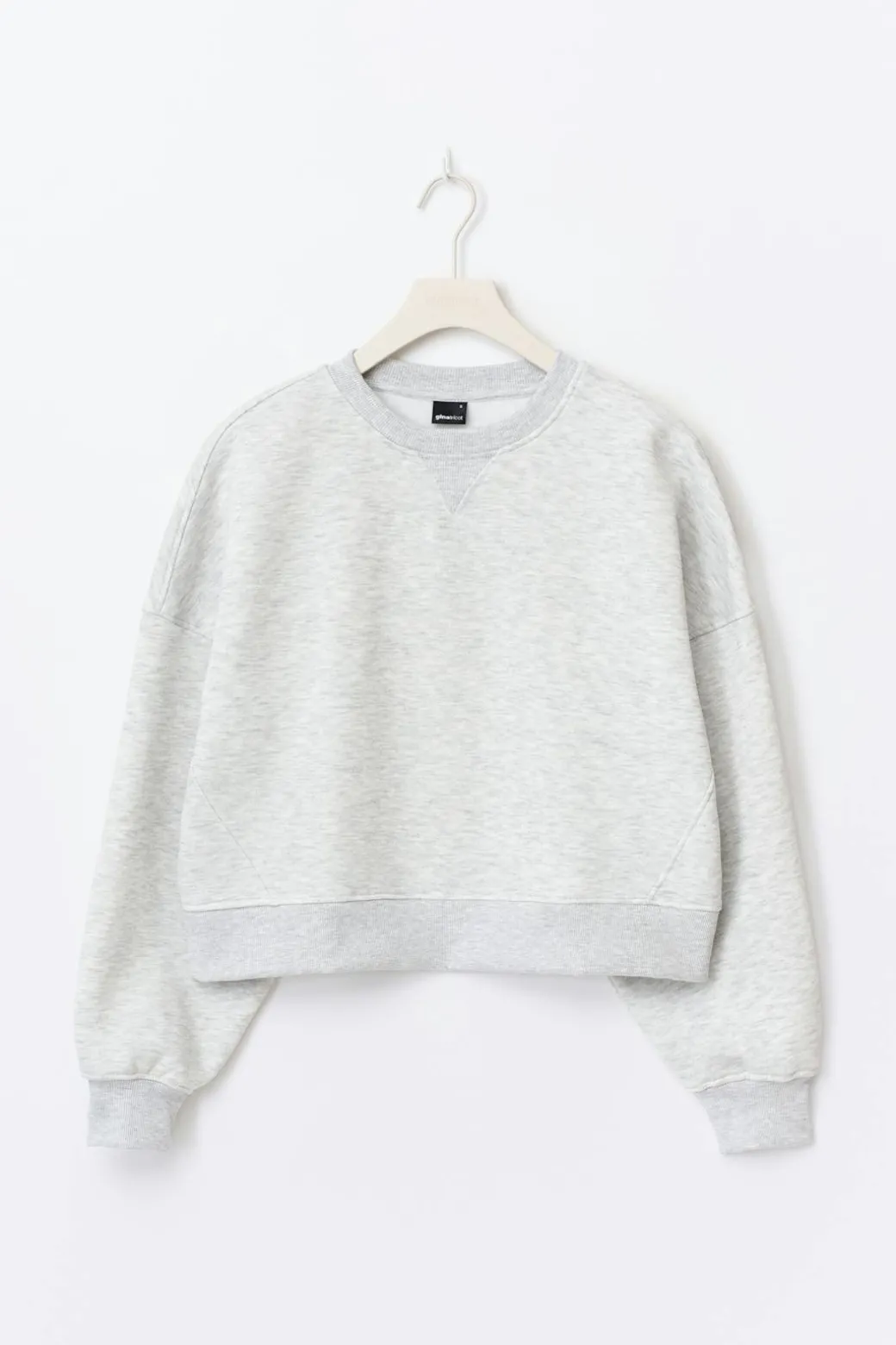 Crop crewneck sweater