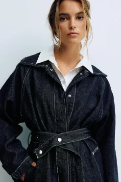 Denim car coat