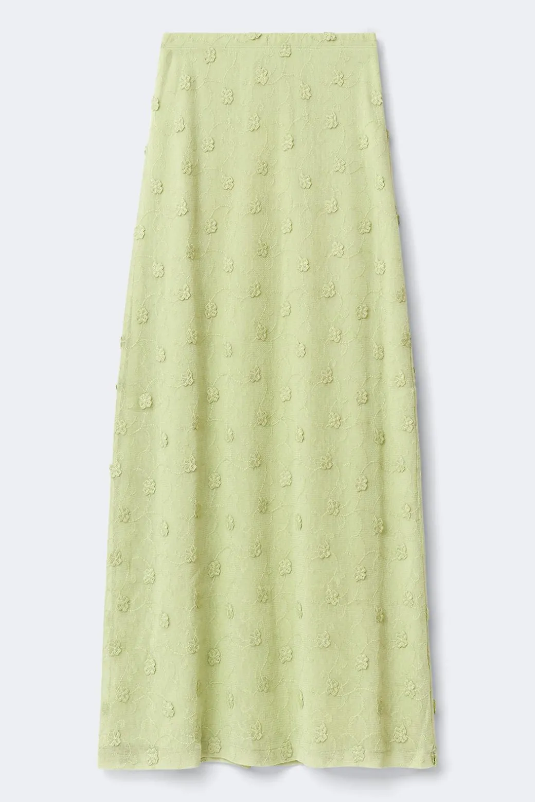 3d floral maxi skirt