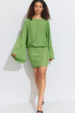 Draped back mini dress