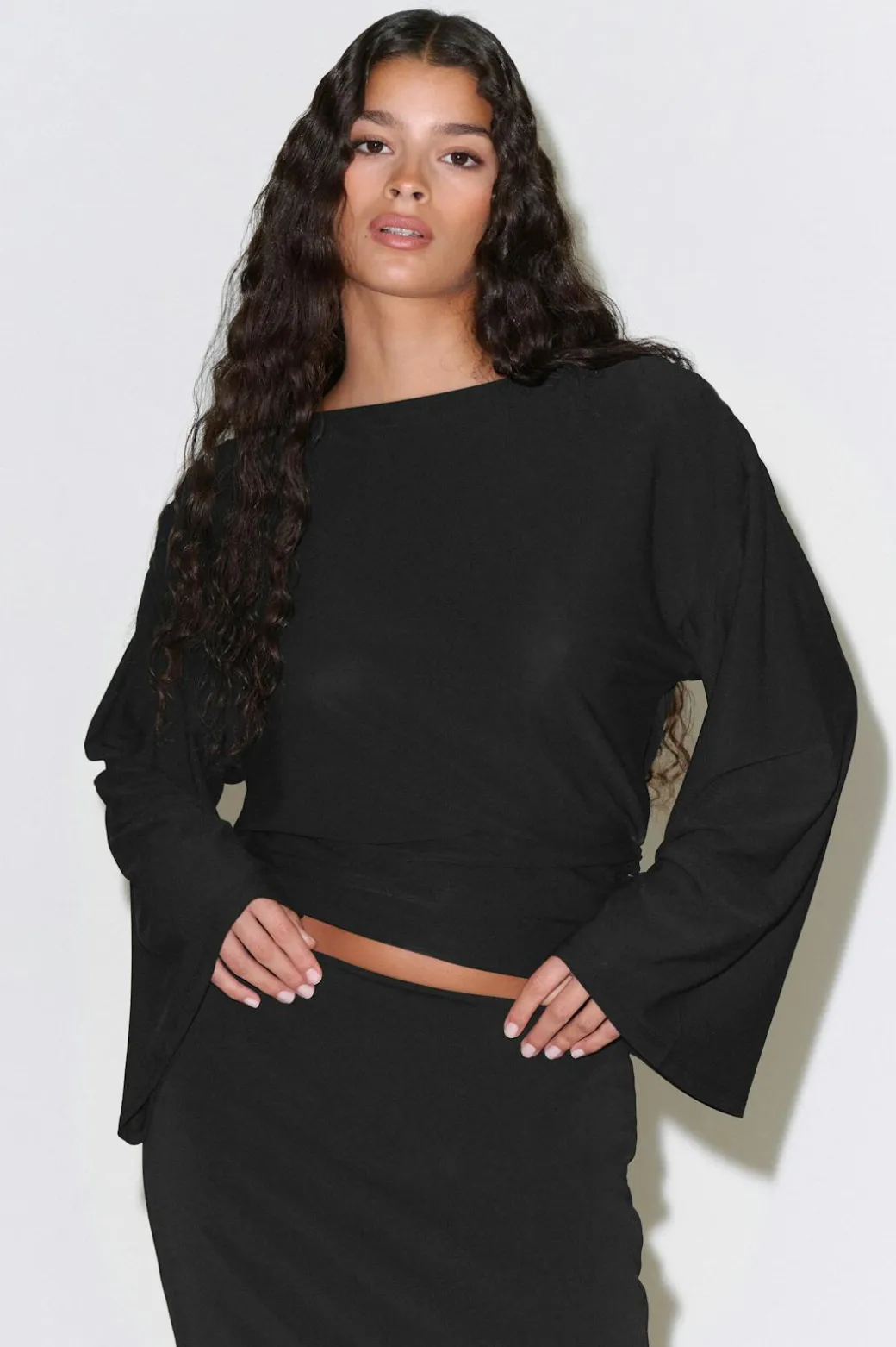 Draped back top