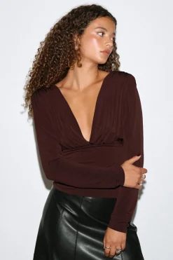 Draped back top