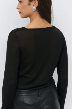 Draped knitted top