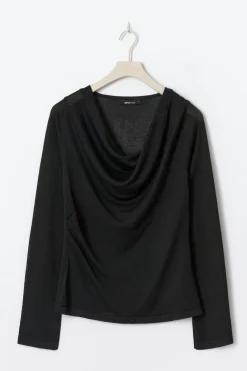 Draped knitted top