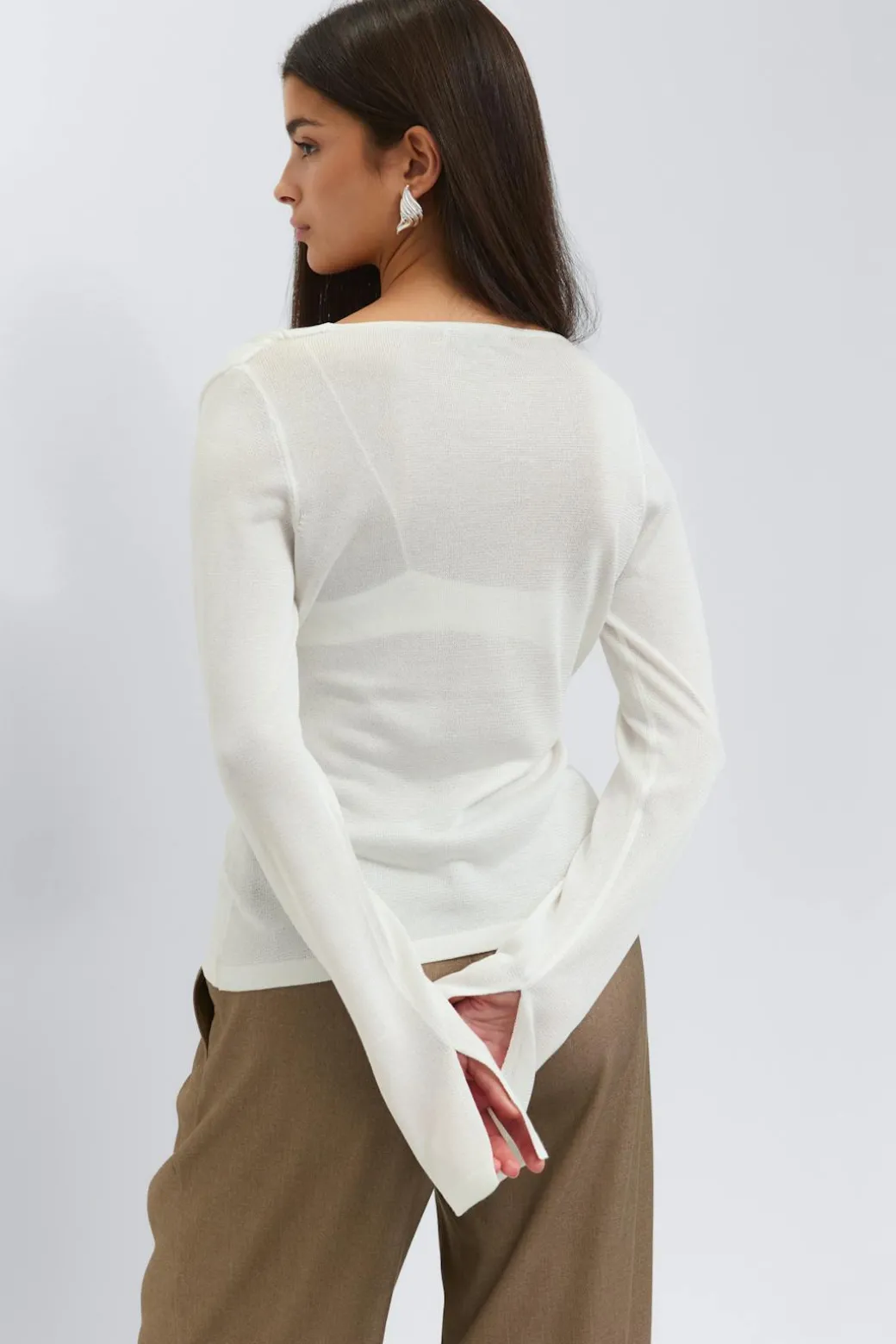Draped knitted top