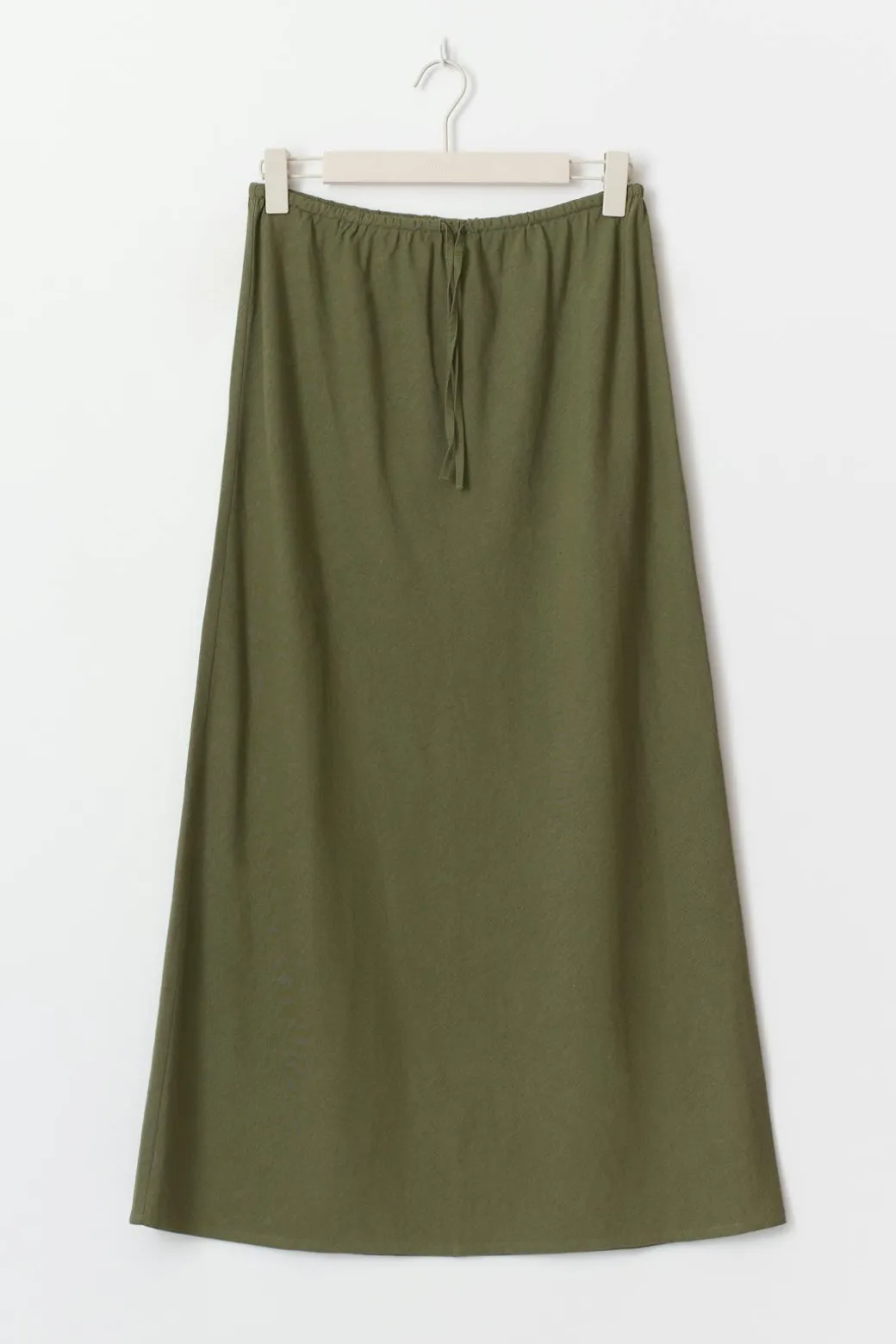 Drawstring maxi skirt