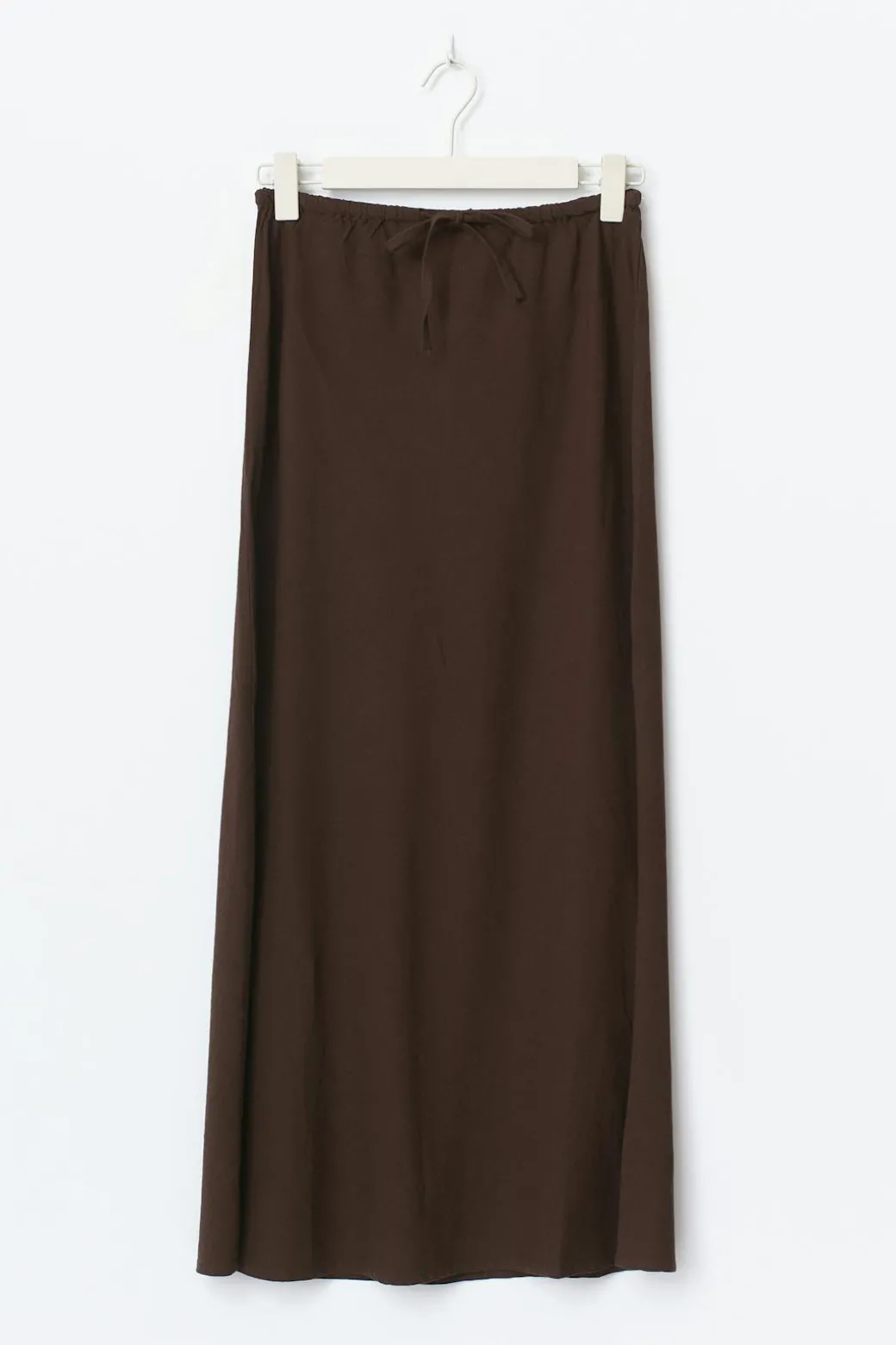 Drawstring maxi skirt