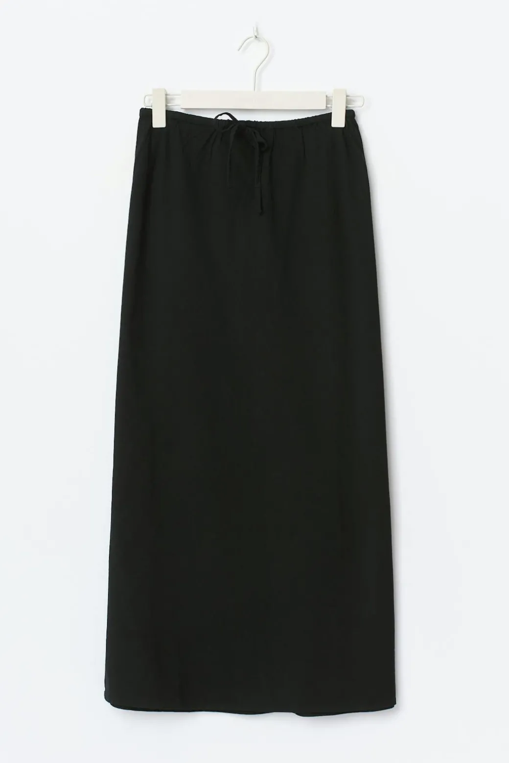 Drawstring maxi skirt