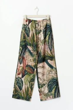 Drawstring satin trousers