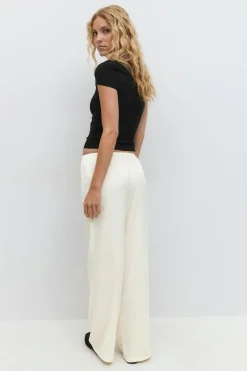 Drawstring satin trousers