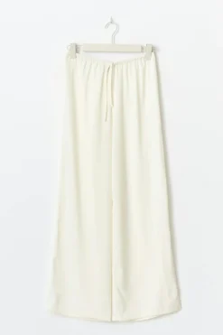 Drawstring satin trousers