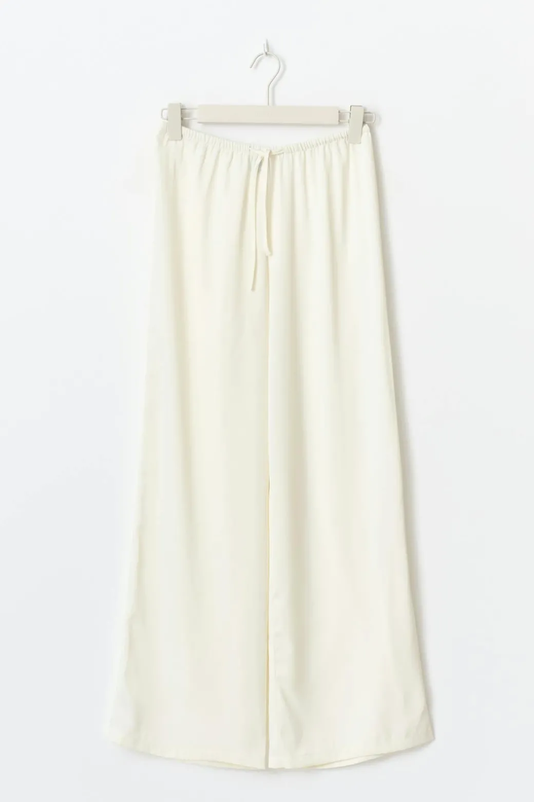 Drawstring satin trousers