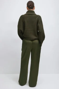 Drawstring satin trousers