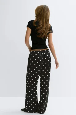 Drawstring satin trousers