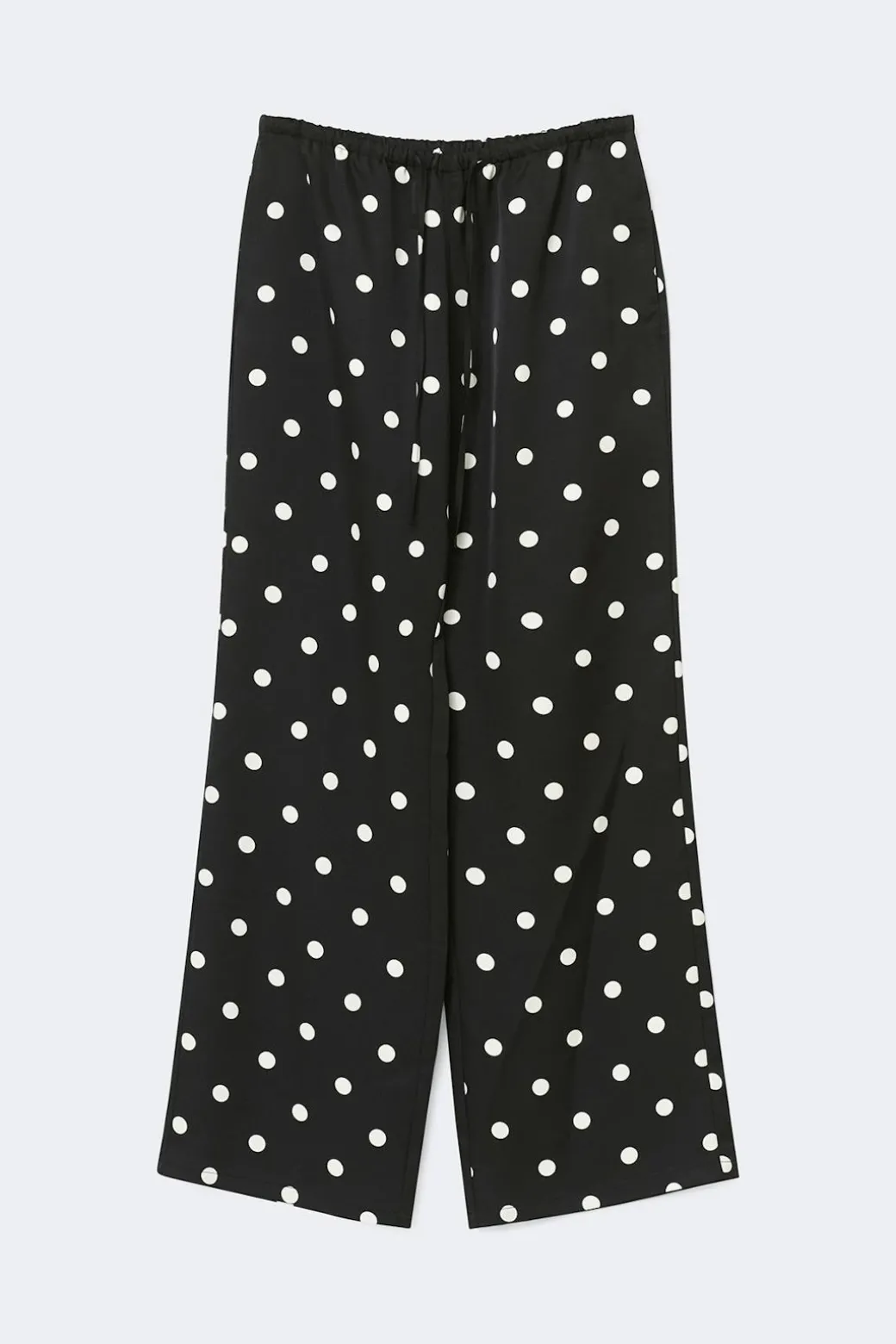 Drawstring satin trousers
