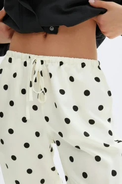 Drawstring satin trousers