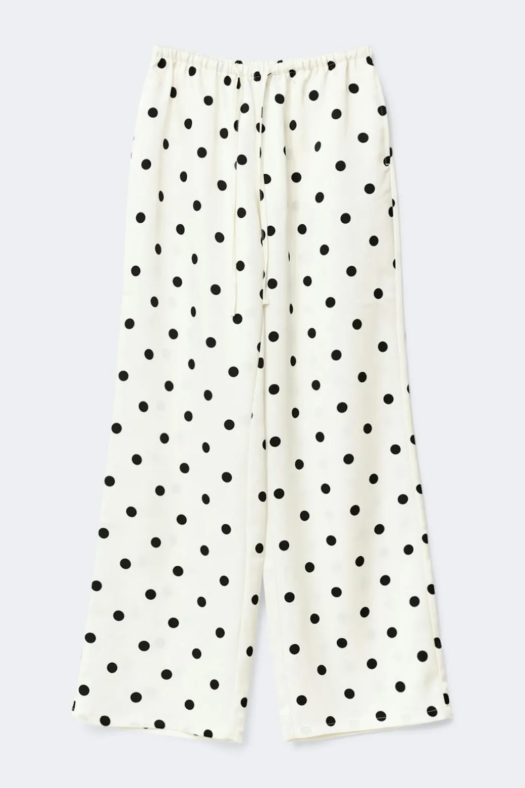 Drawstring satin trousers