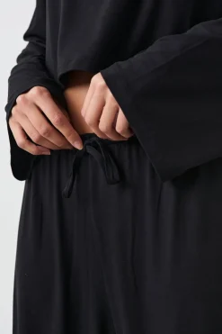 drawstring wide trousers