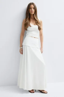 Dropped waist skirt