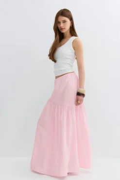 Dropped waist skirt