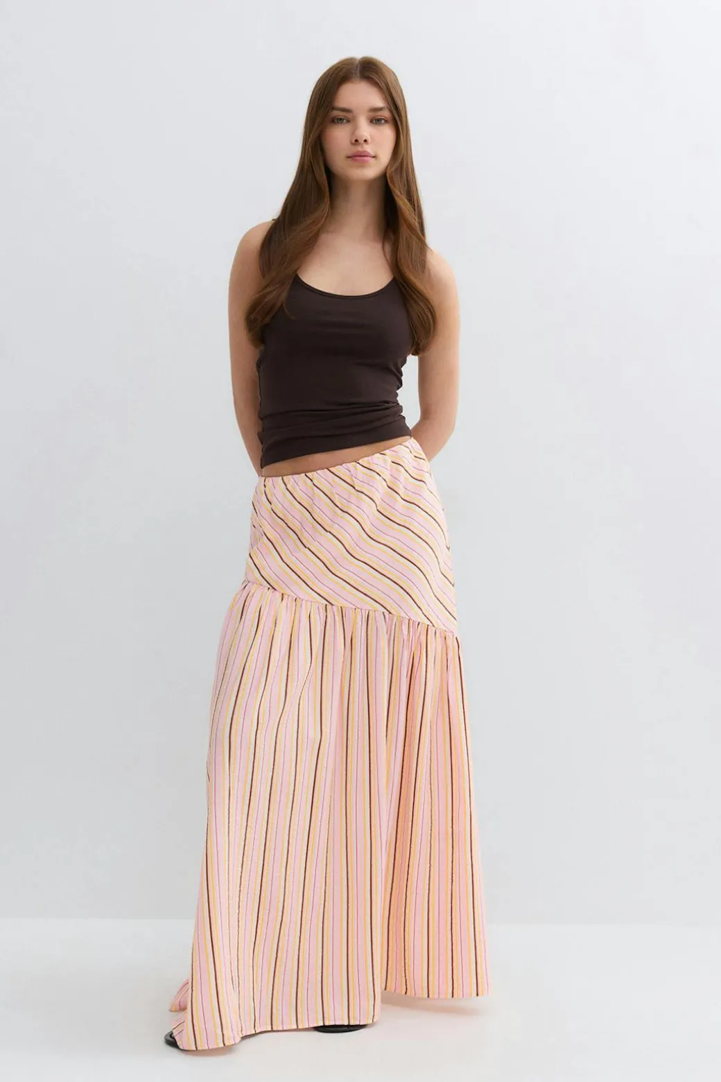 Dropped waist skirt