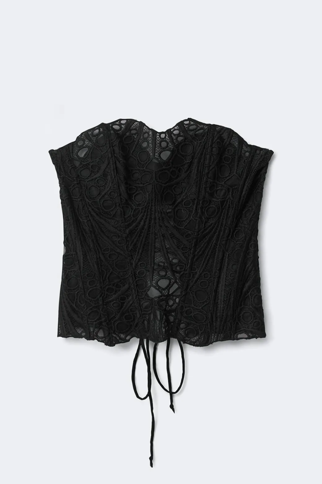 Embroidered corset top