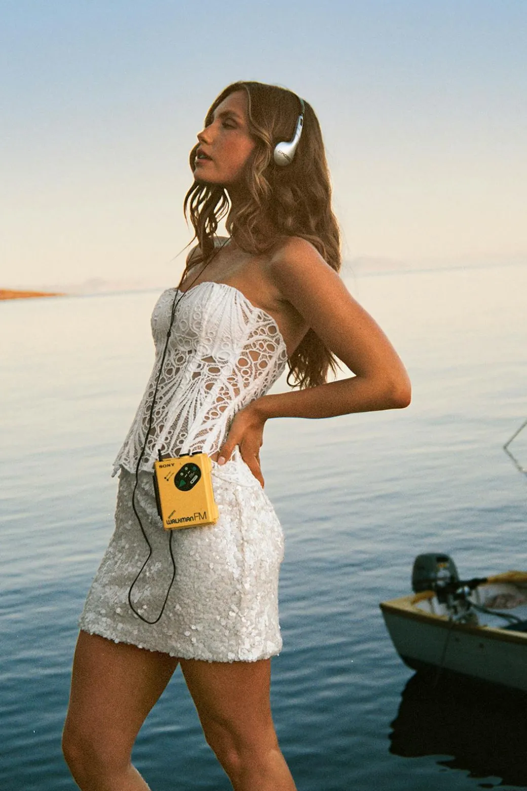 Embroidered corset top