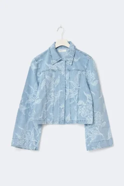Embroidery denim shirt
