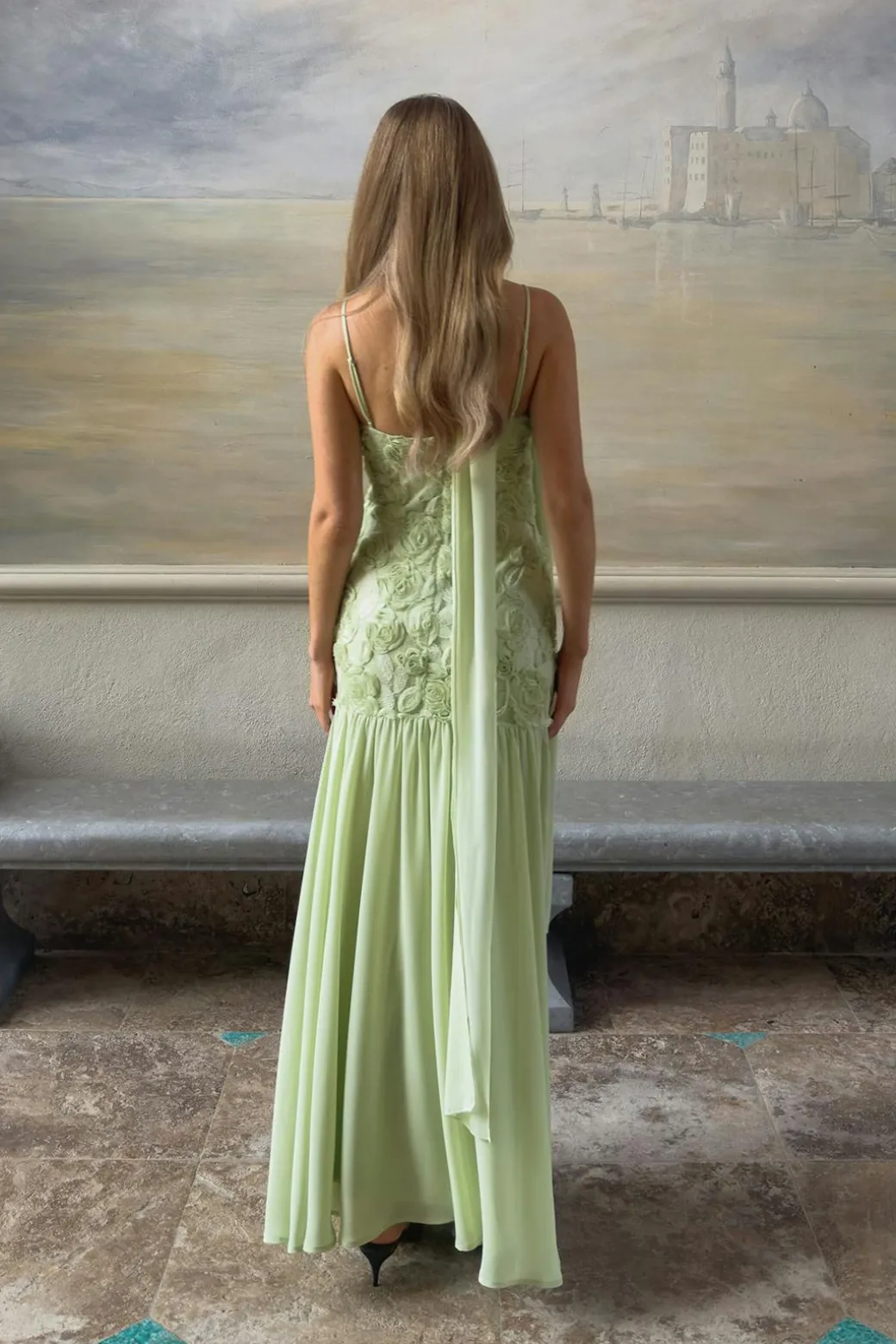 Embroidery maxi dress