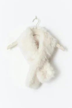 Faux fur plush scarf