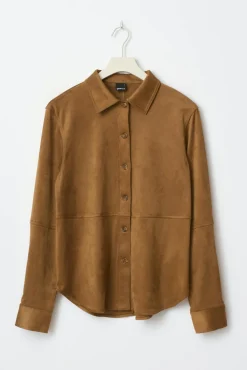 Faux suede shirt