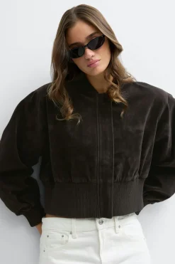 Faux suede short jacket