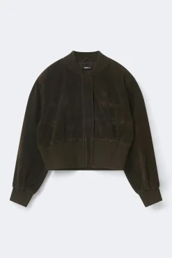 Faux suede short jacket