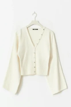 Fitted waist knitted cardigan