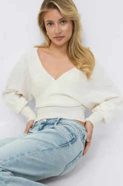 14+ fitted wrap sweater