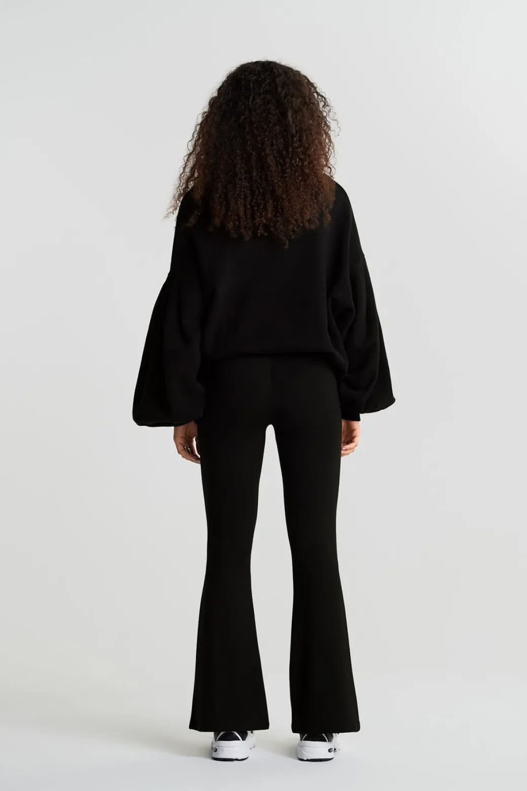 Flare petite jersey trousers