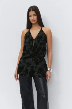 Floral halterneck top