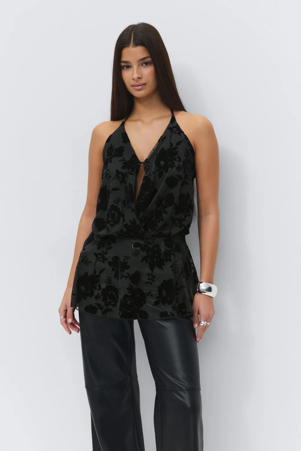 Floral halterneck top