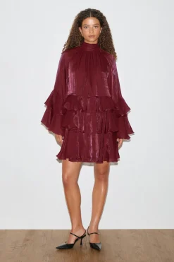 Flowy frill mini dress