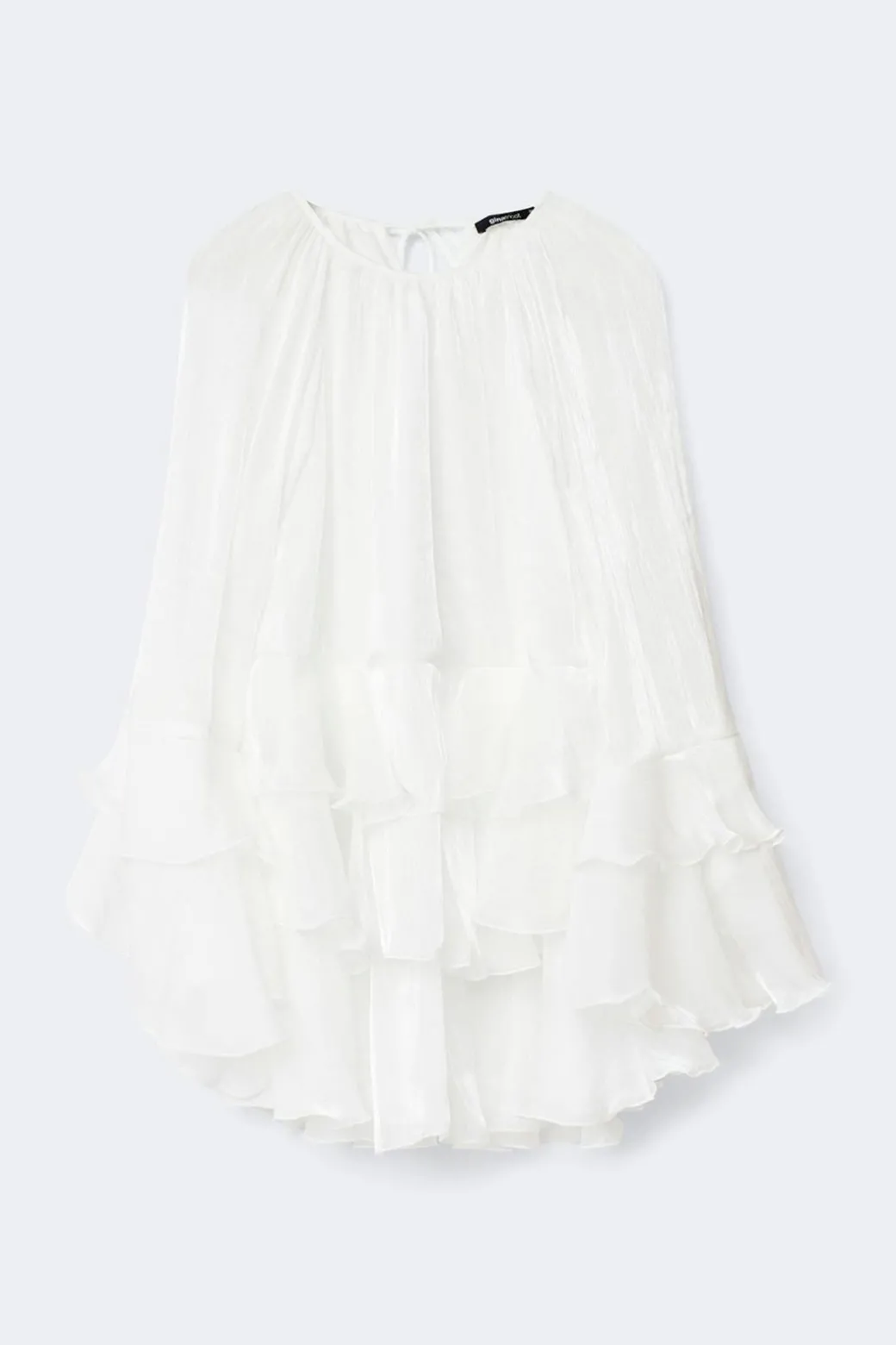 Flowy frill mini dress