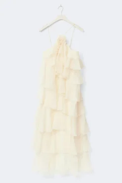 Frill maxi dress