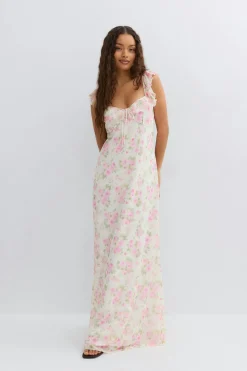 Frill maxi dress