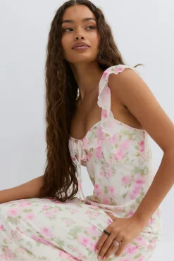 Frill maxi dress