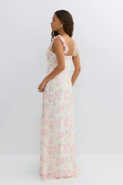 Frill maxi dress