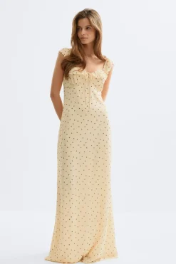 Frill maxi dress